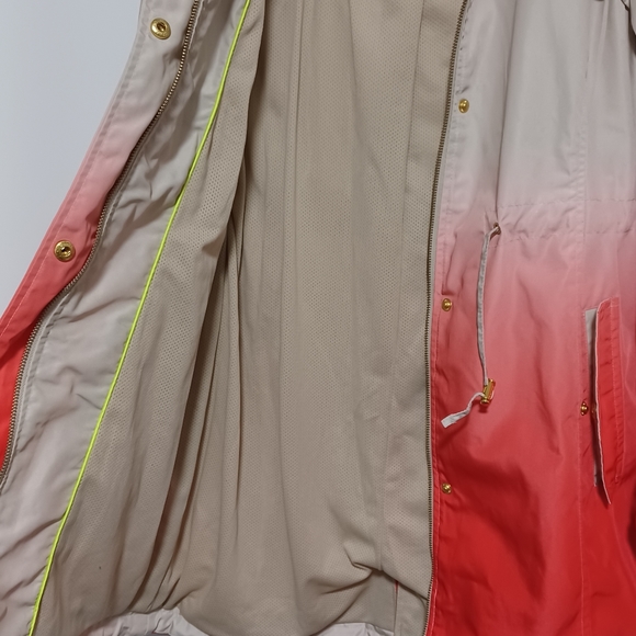 Steve Madden Coral and Tan Ombre Rain Jacket - Picture 3 of 3